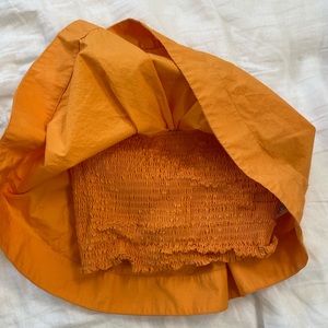 wilfred poplin crop top orange